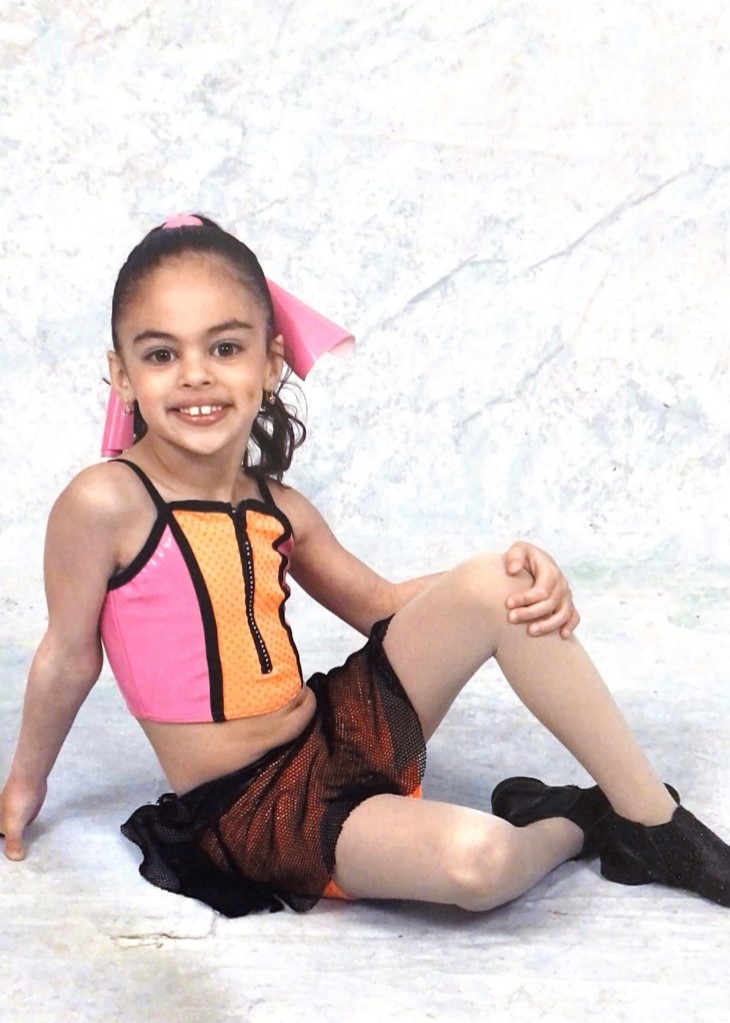 3-year-old me in a dance costume.