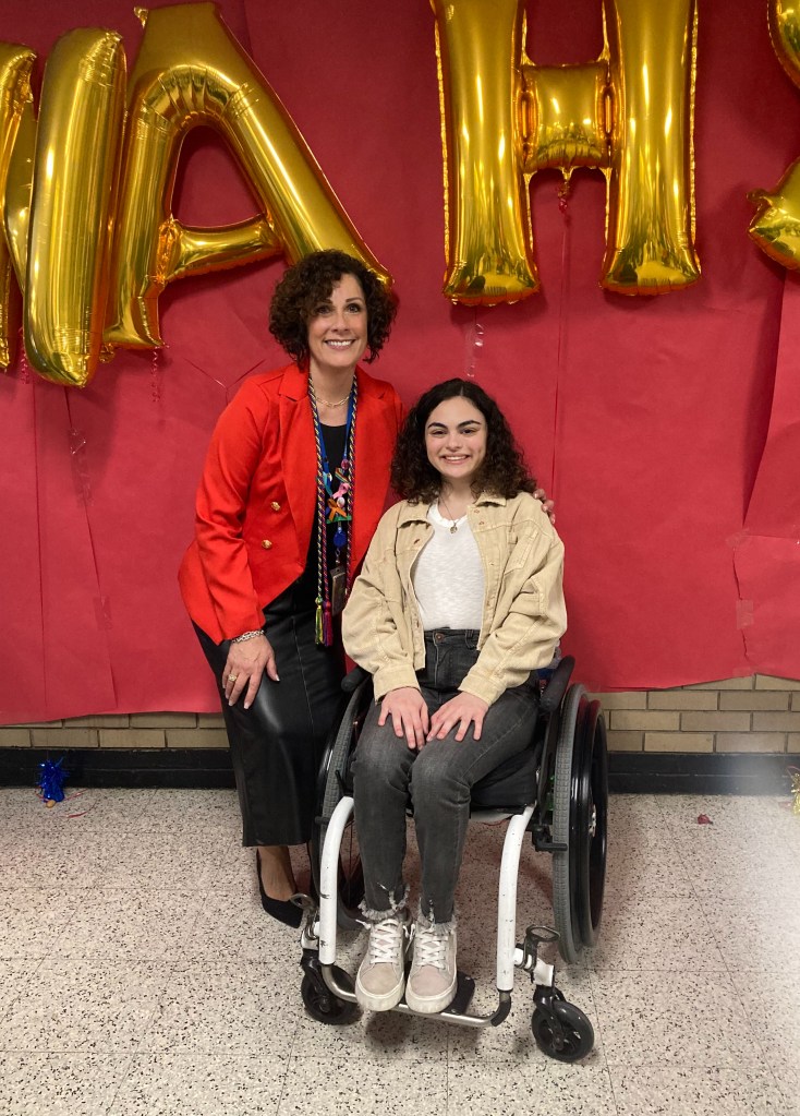 High school teacher and I at the event I spoke at.